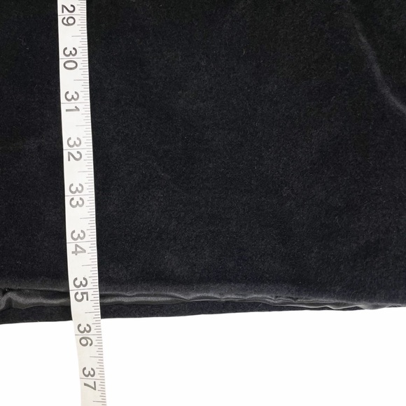 Sachi Angora‎ Wool Blend Black Dress Overcoat Pea Coat - Picture 8 of 10